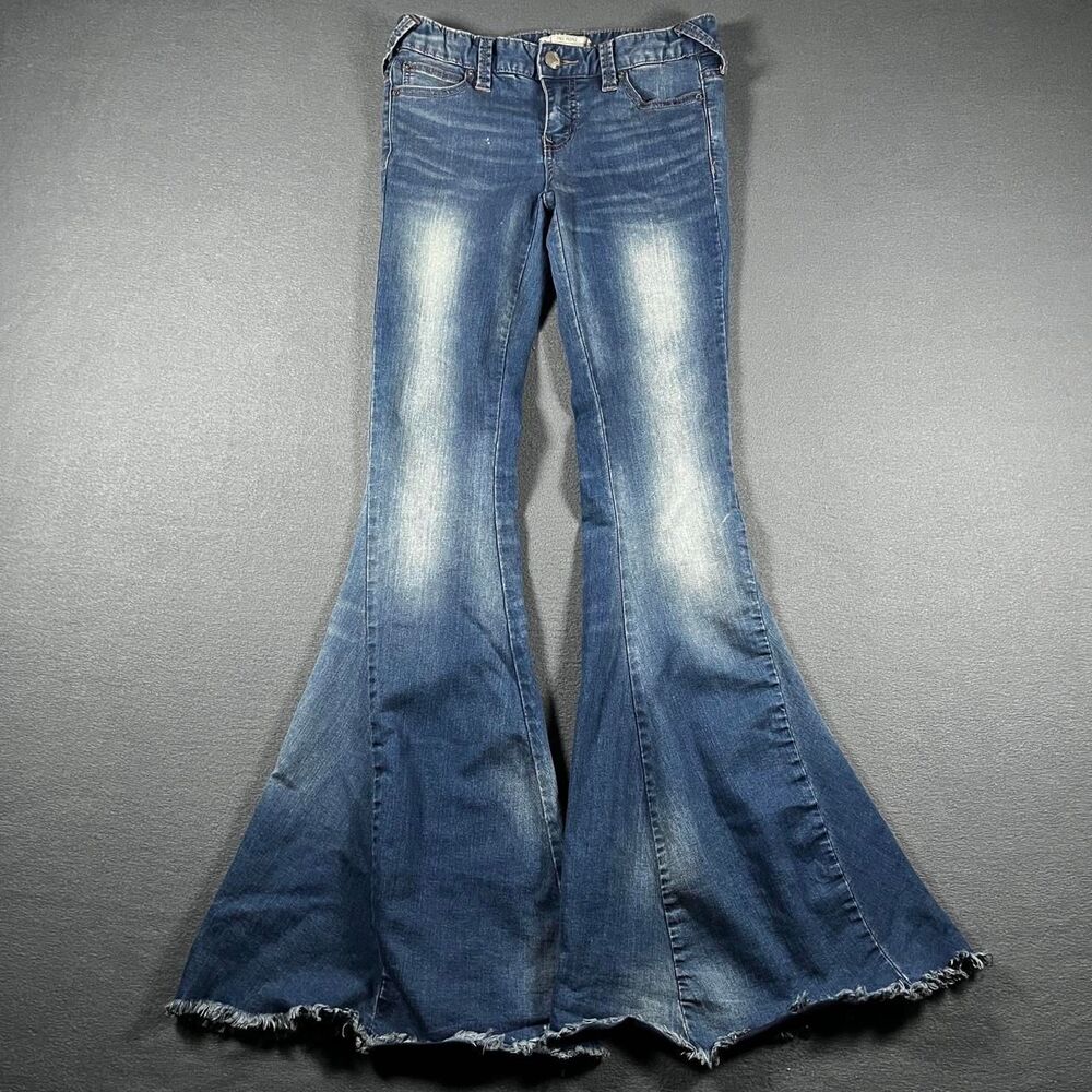 Free-people Women's Blue and Navy Jeans